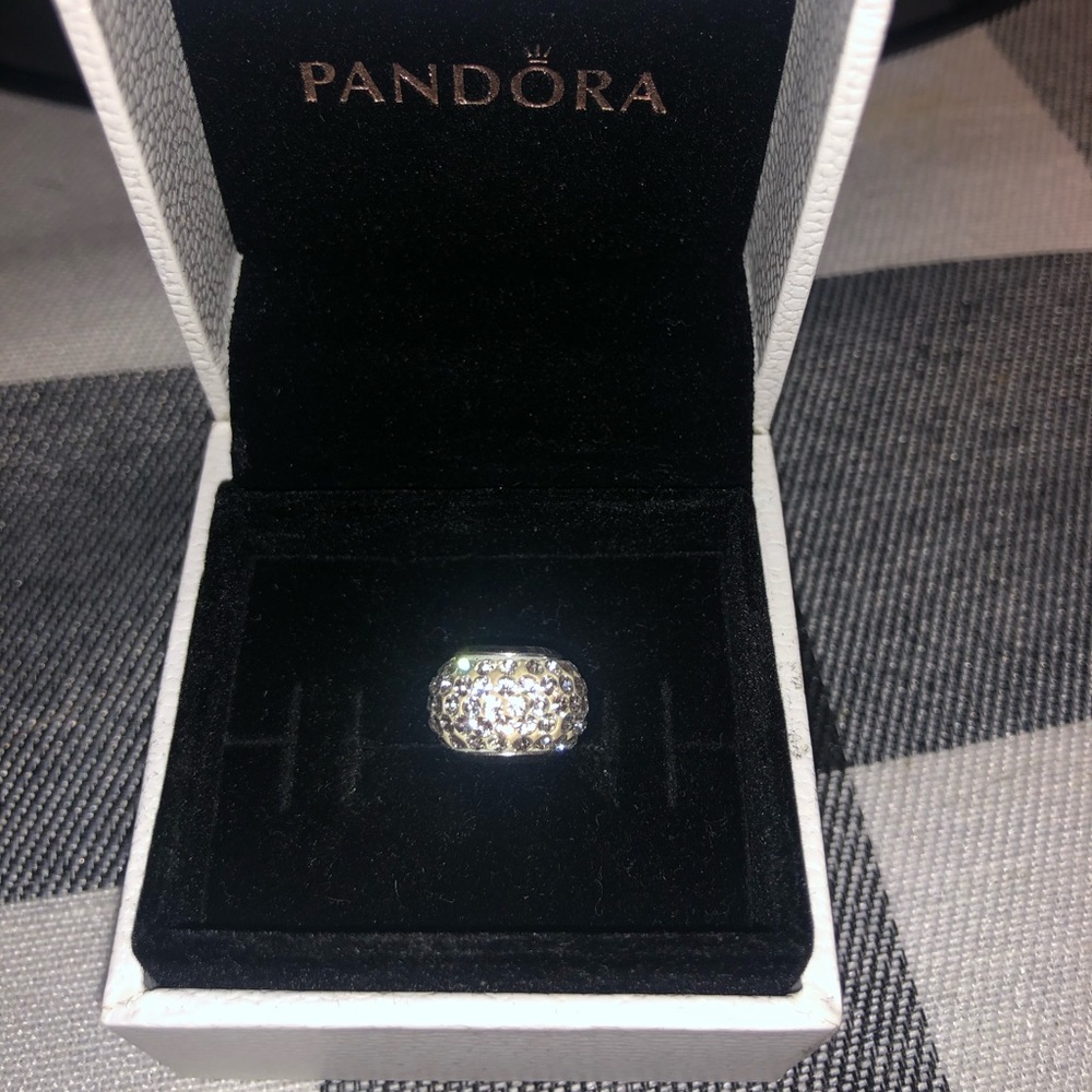White/Silver Stones Pandora Charm